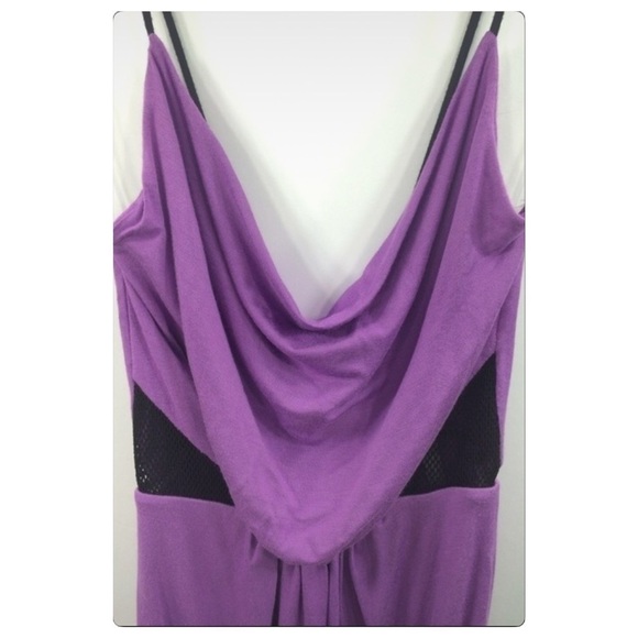 𝅺PaulnKC backless spaghetti strap draped mesh waist dress size small - Picture 5 of 8